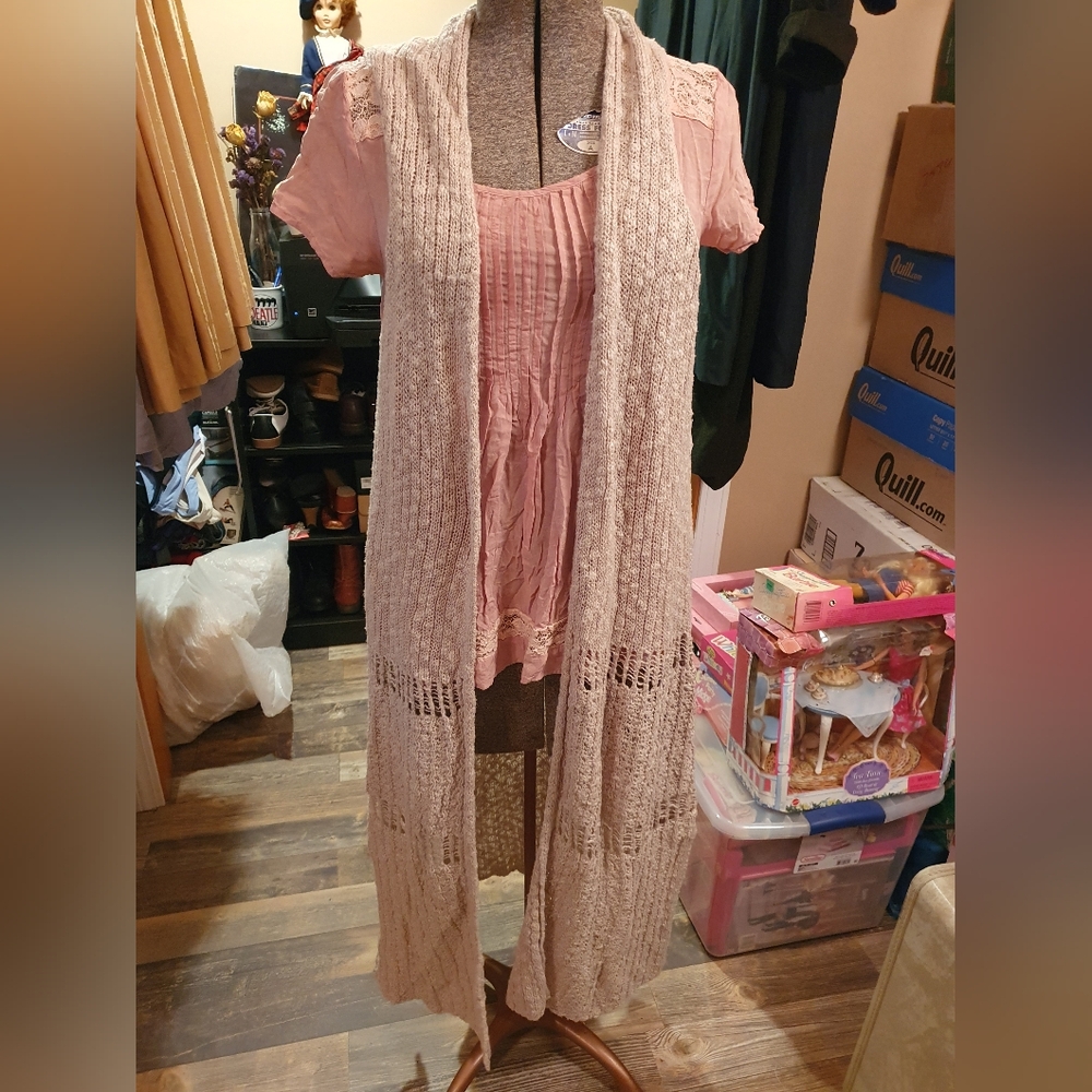 💜 Long cardigan vest Beth Dutton Yellowstone halloween costume accessory - Picture 2 of 6